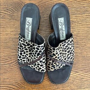 Brighton Leopard Print Mules